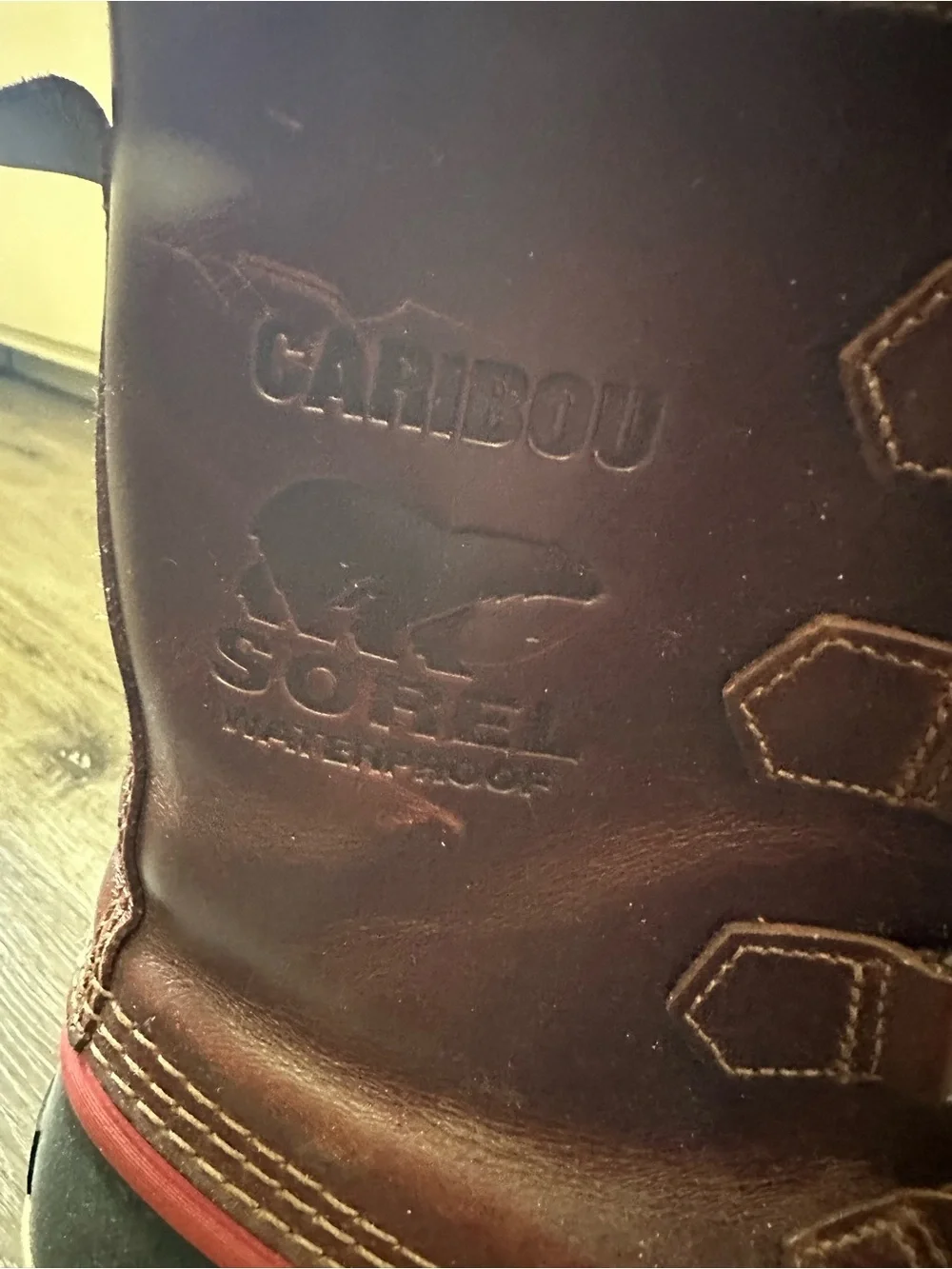 Sorel Brown and Black Women's Rain & Snow Boots with Red Accent
